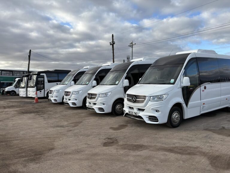 4 minibuses and 2 coaches