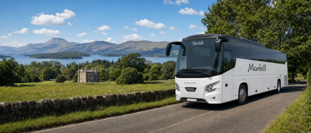 Marbill coach in Gartocharn, West Dunbartonshire, near Ross Priory