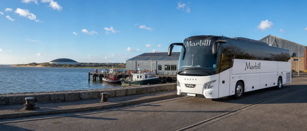 Marbill coach in Irvine, North Ayrshire, near Seagate Castle