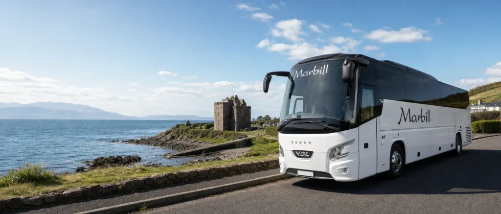 Marbill coach in West Kilbride, North Ayrshire, near Law Castle